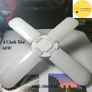 Đèn led 4 cánh xòe hình quạt 60w