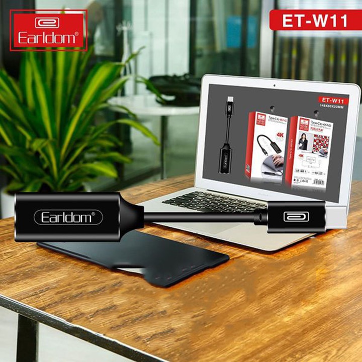 Jack Chuyển Đổi Từ Cổng Type C Ra Cổng HDMI Earldom W11( Độ Phân Giải 4K)