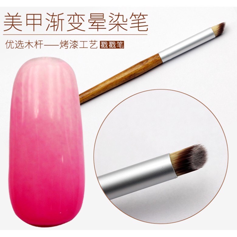 Cọ omber cán gỗ, cọ omber đầu dẹt, cọ omber gel