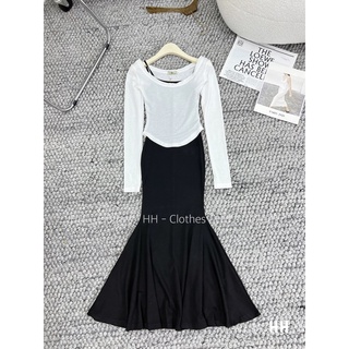 Set váy cặp đuôi cá mix áo mogterghi mỏng MPB