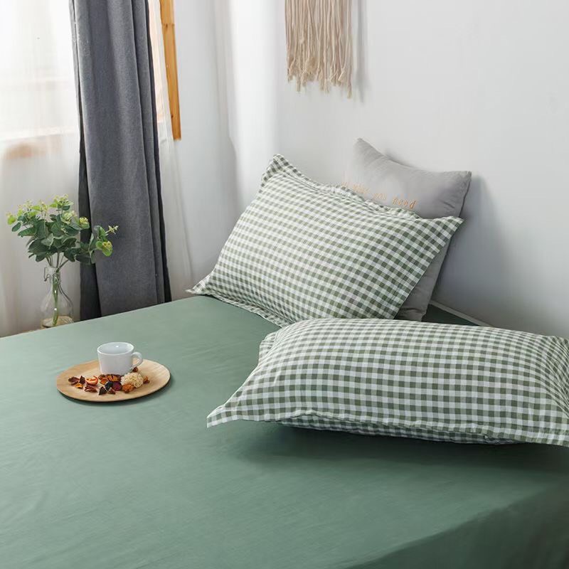 Bộ vỏ chăn ga gối 4 món Cotton Poly các mẫu kẻ caro