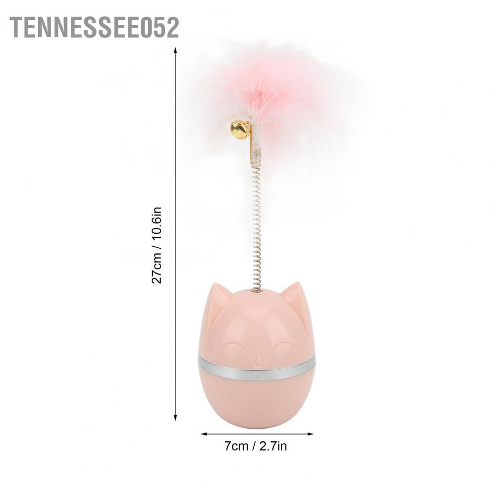 Hàng Sẵn Đồ chơi lật đật kèm lông vũ cho mèo với chuông【Tennessee052】