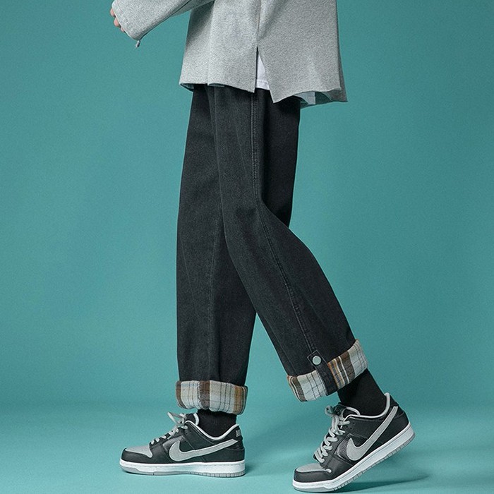 Quần Baggy Jean Nam Nữ Chất Bò Cao Cấp Ống Rộng Suông Họa tiết Cực Chất QJ02 | BigBuy360 - bigbuy360.vn