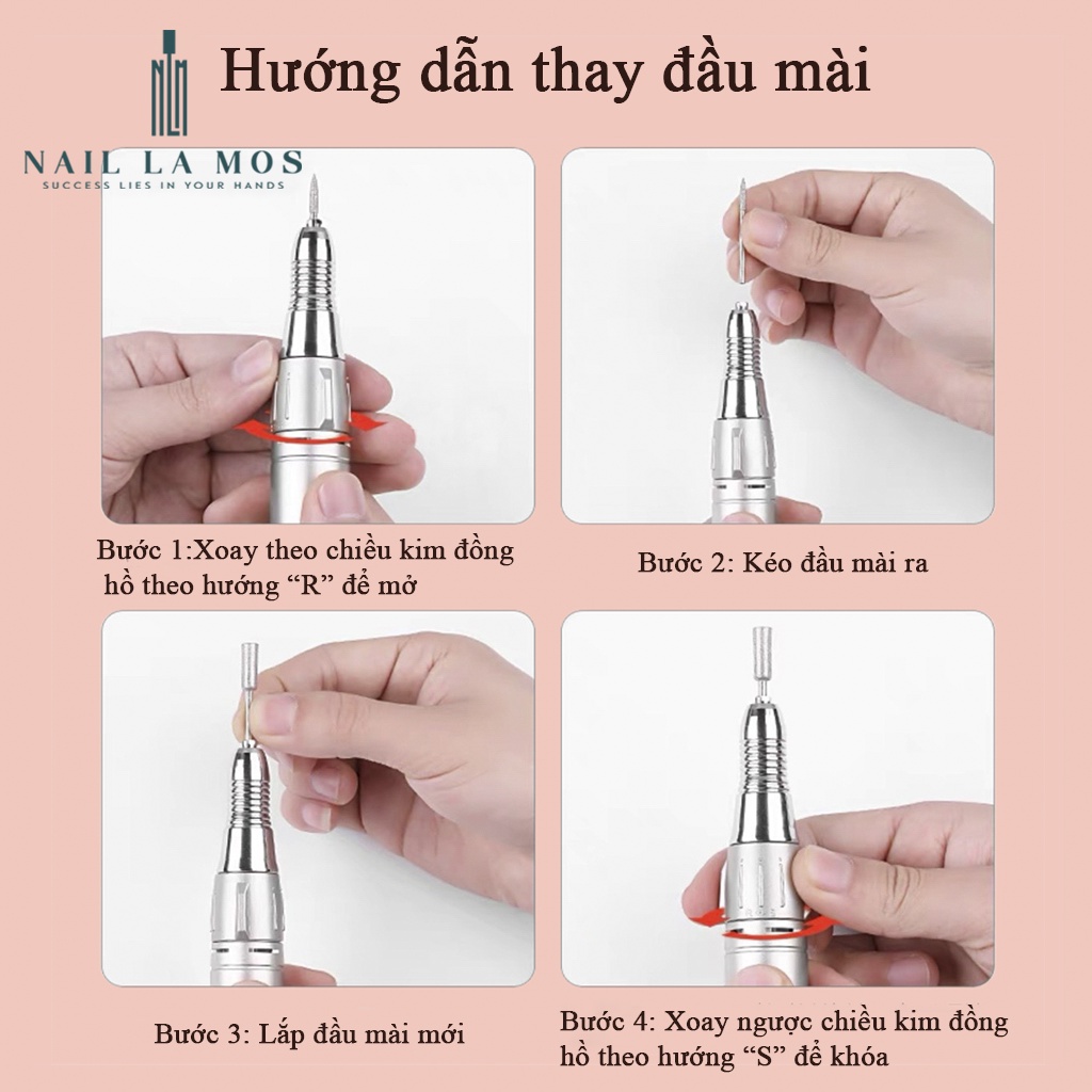 Máy mài tích điện US-803 chính hãng chạy rất êm (bảo hành thân máy 6 tháng) - máy mài móng chuyên dụng cho thợ nail