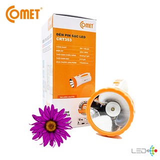 Đèn pin sạc LED Comet CRT453 (Trắng phối cam)