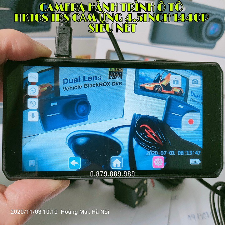 [GIÁ CỰC SỐC] CAMERA HÀNH TRÌNH Ô TÔ HK108 IPS 4,5 INCH CẢM ỨNG QHD 1440P SIÊU NÉT | BigBuy360 - bigbuy360.vn