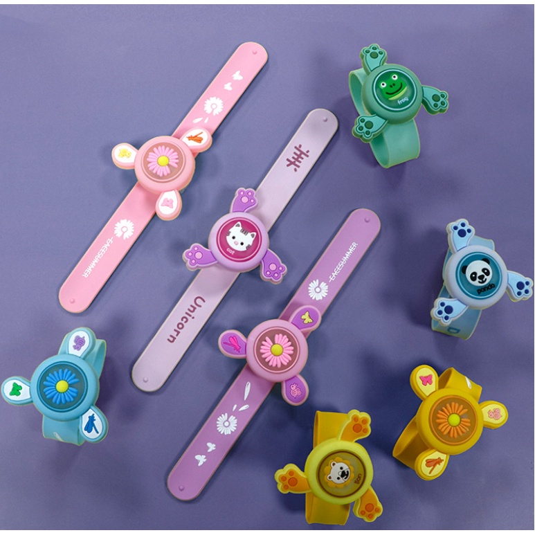 Spinner, Đồng hồ đeo tay 3 cánh xoay có đèn sáng cho bé, Đồng hồ đuổi muỗi cho trẻ em có hình siêu dễ thương