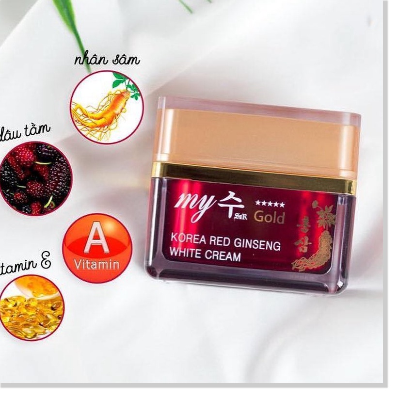 [Mã giảm giá shop] Kem Sâm Hàn Quốc My Gold Korea Red Ginseng White Cream 50ml