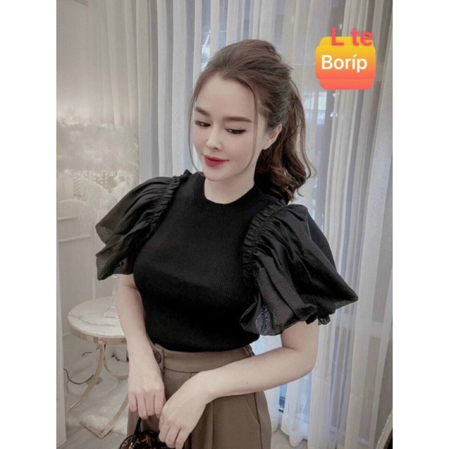 Áo borip phối tay cánh tiên - B0U