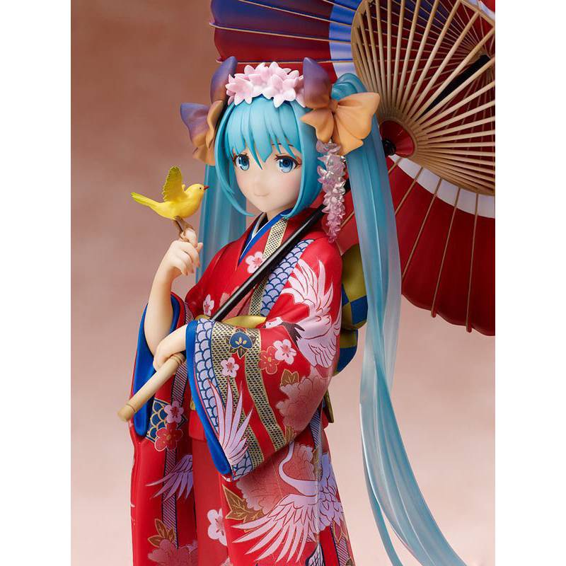 Đồ trang trí Nhân Vật Yukata Mặc Kimono Anime Hatsune Miku Cỡ 1/8