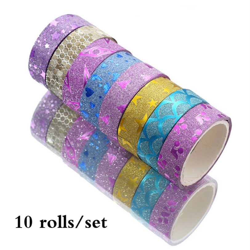 10 Cuộn băng dính trang trí 15mmx3m chất lượng cao tiện dụng