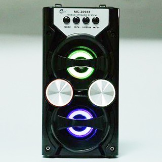Loa bluetooth xách tay ms-209bt 8w nghe được fm radio
