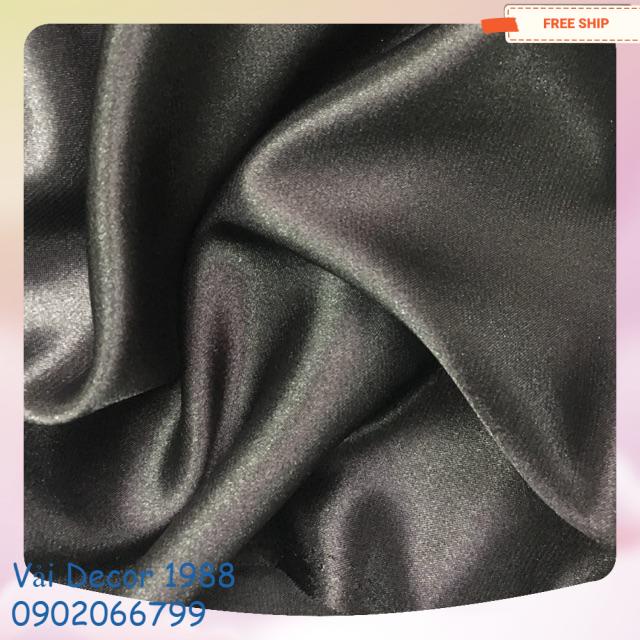 Vải phông nền chụp ảnh màu đen bóng khổ rộng 1,5m