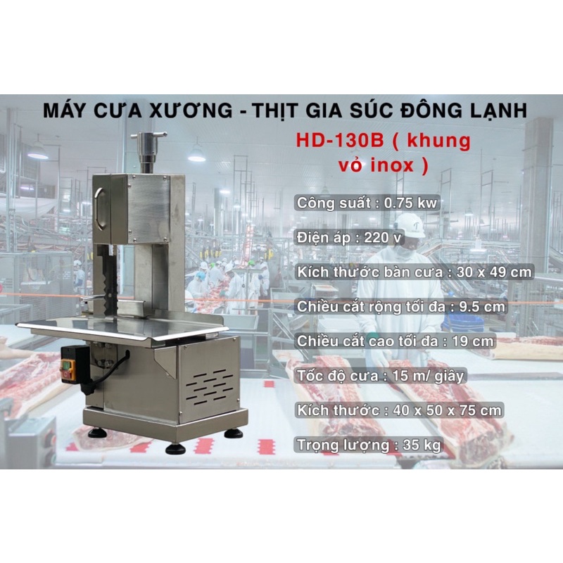 Máy cưa xương, thịt, , cá đông lạnh HD-130 ( 0.75kw )