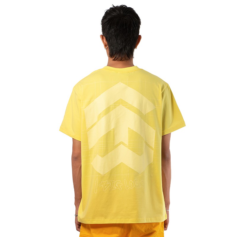 5THEWAY® /public icon/ BIG LOGO SQUARE TEE in LIME LIGHT aka Áo Thun Tay Ngắn Màu Vàng