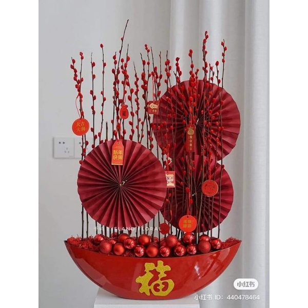 Bộ quạt xếp decor, trang trí hoa hottrend 2022