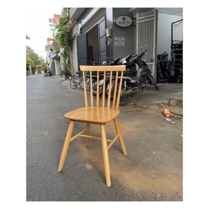 ghế gỗ cafe, quán ăn, ngồi học, làm việc