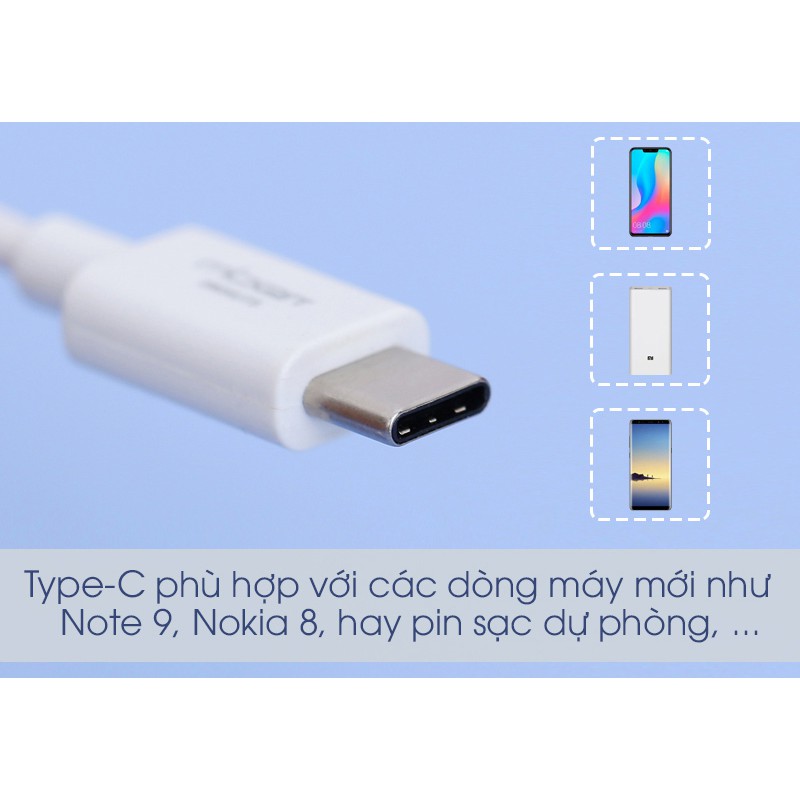 Cáp Type C - Type C 1 m M-Best SMXU75 Trắng ( Like New )