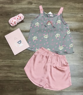 Bộ ngủ lụa 2 dây