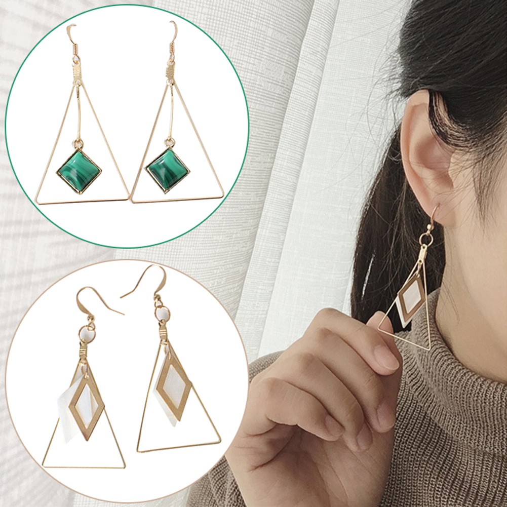 Đôi Khuyên Tai HìNh Tam GiáC ThờI Trang Cho Nữ