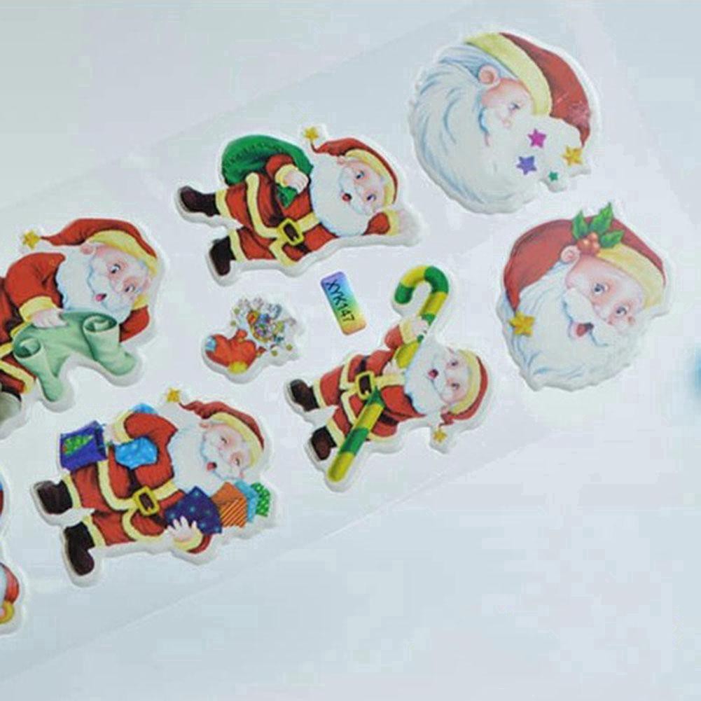 Gift Kids Teacher Kawaii Santa Bubble Claus Sticker F5k3