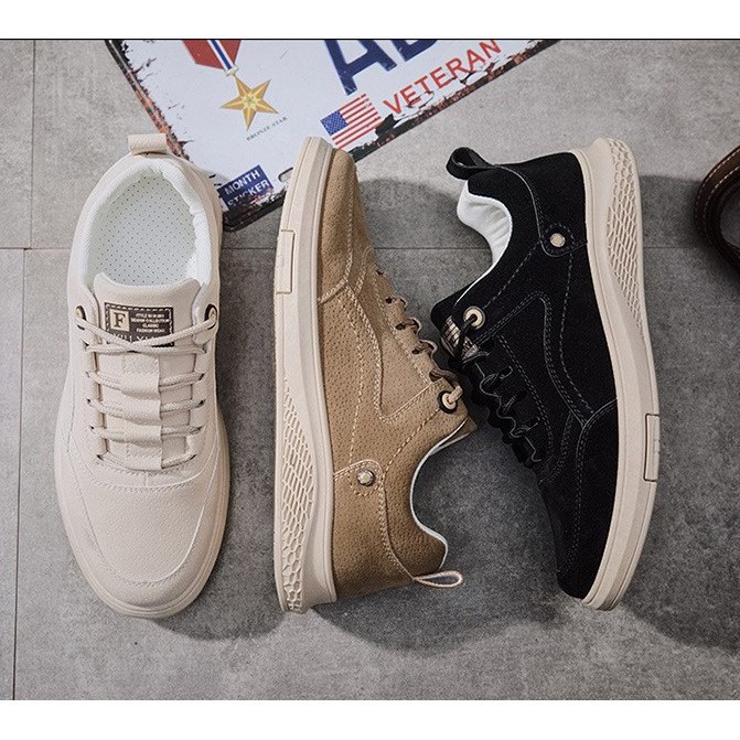 [Ảnh thật - Clip]  Giày Sneaker Nam, Giày Da Nam Thấp Cổ Da Lộn HOT HOT ( S801 ) | BigBuy360 - bigbuy360.vn