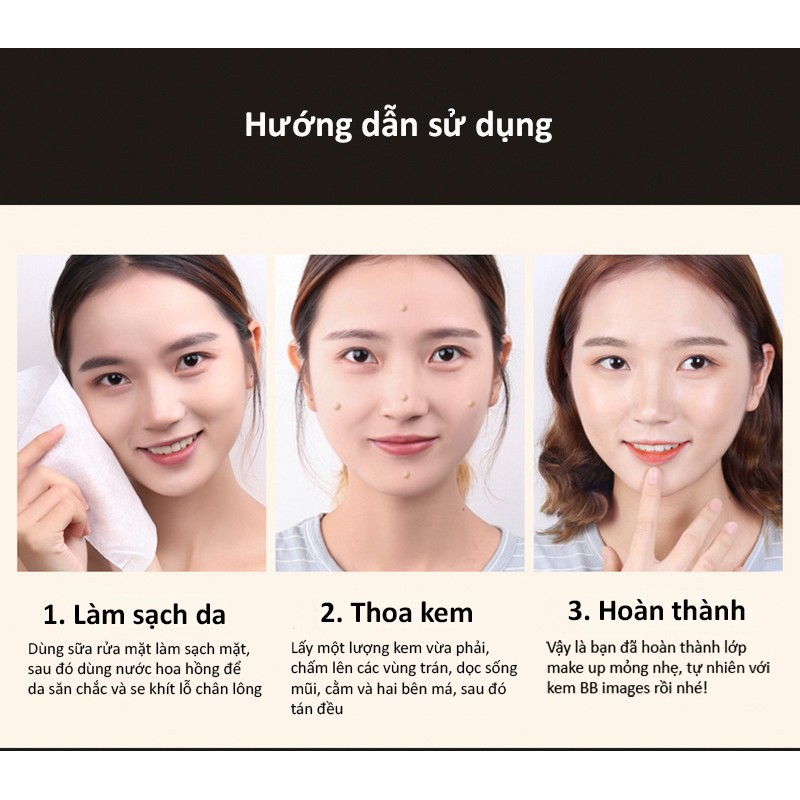 Kem nền che khuyết điểm lót da che phủ tốt dưỡng ẩm Images HOALA