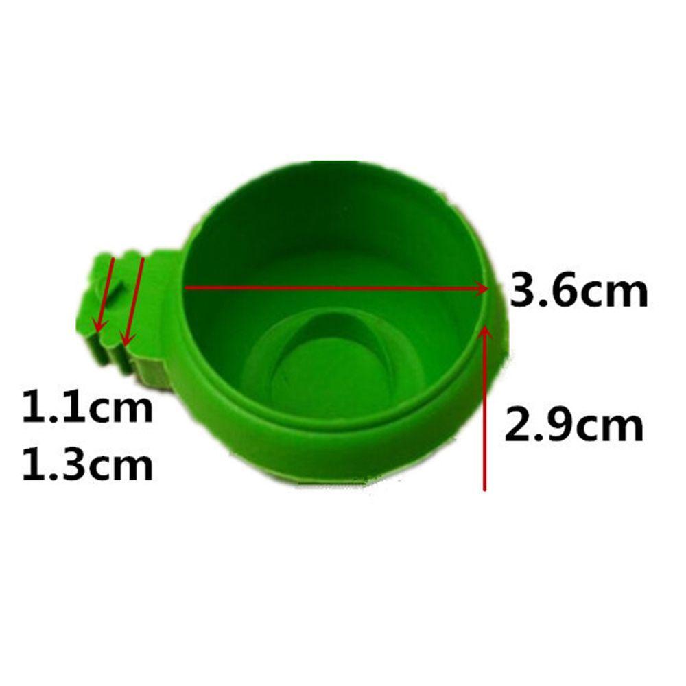 Cốc Đựng Thức Ăn Bằng Nhựa Màu Xanh Lá Cây Dành Cho Chim Vẹt