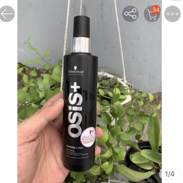 Xịt muối biển Osis Schwarzkopf Session Label Salt Spray 200ml