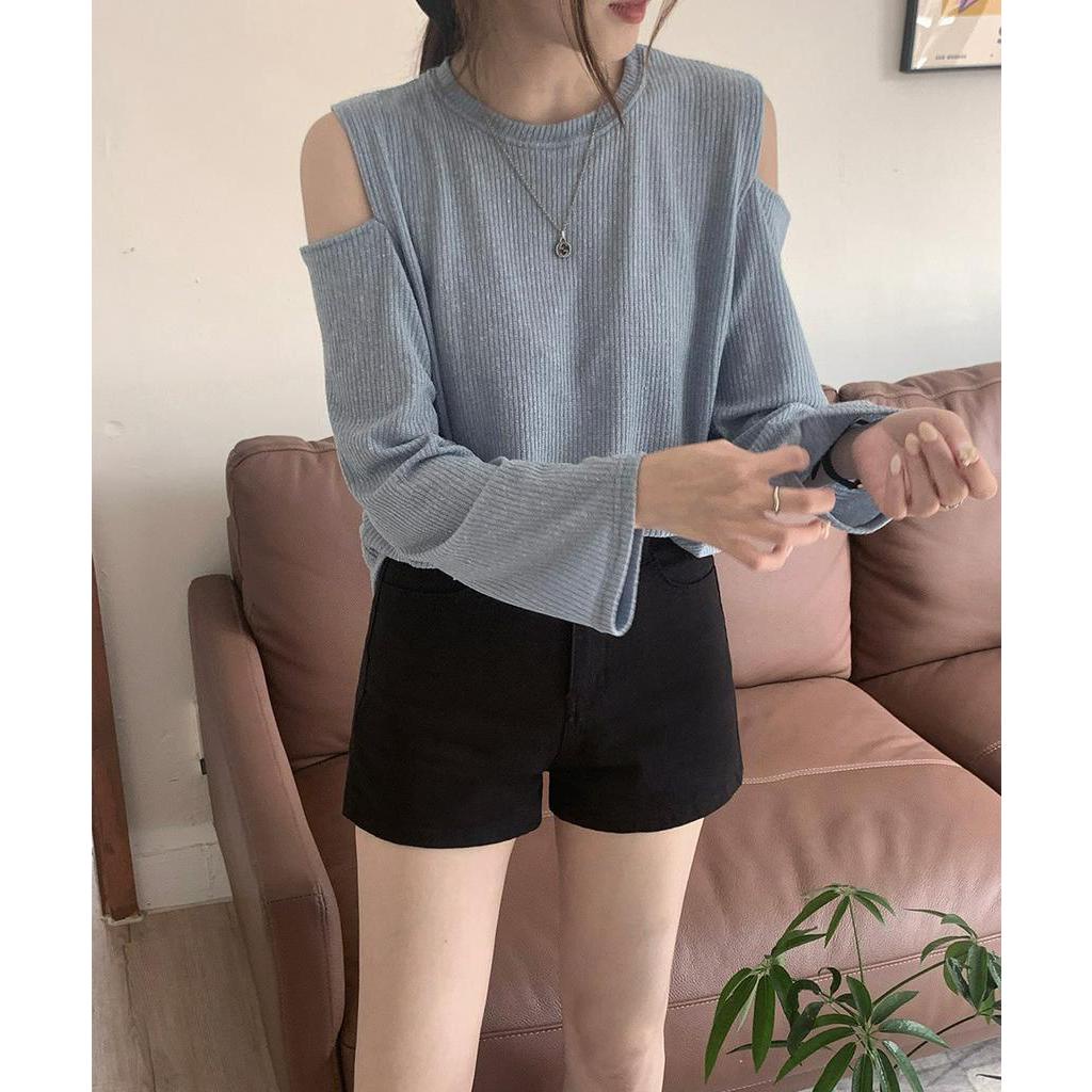 Áo Thun Cổ Tròn Dài Tay Dáng Rộng 60647