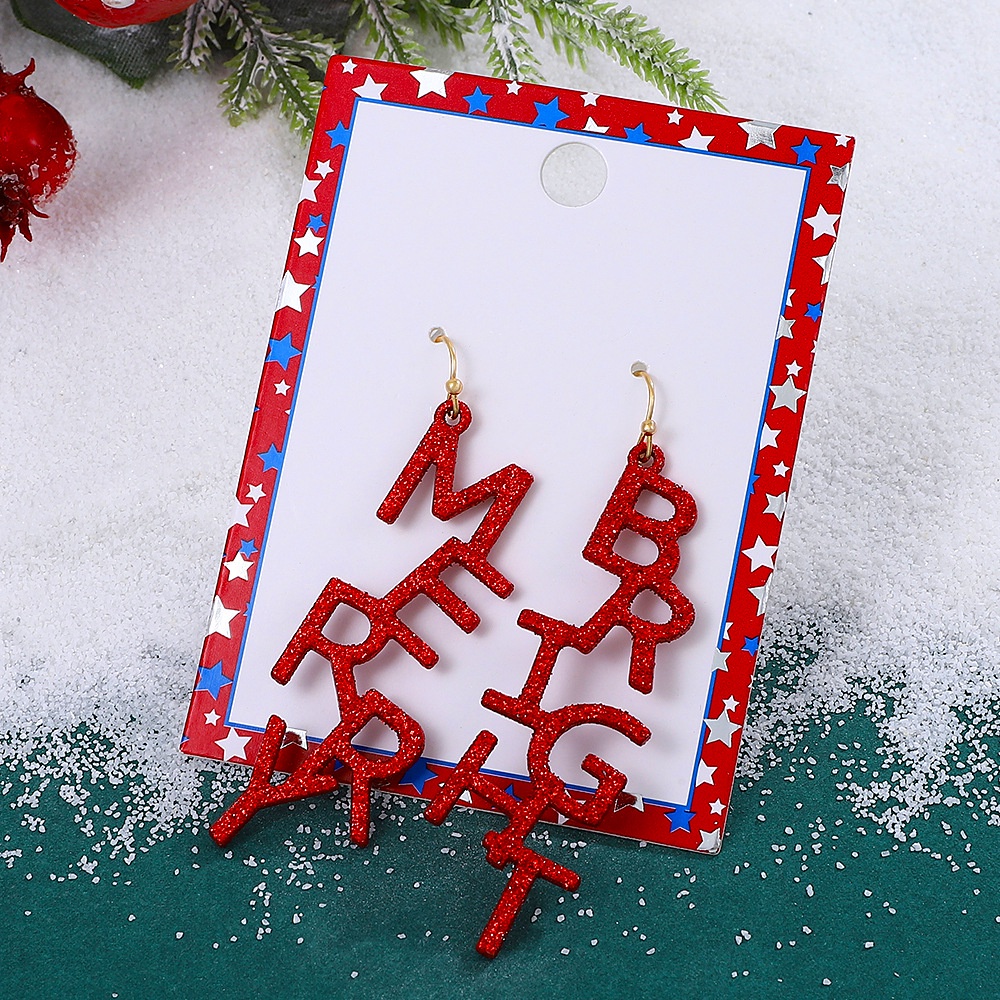 Bông Tai Dáng Dài Hình Cây Thông / Ông Già Noel Thời Trang Hàn Quốc
