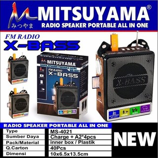 Loa Radio Kiêm Đài FM X-BASS MS-4020