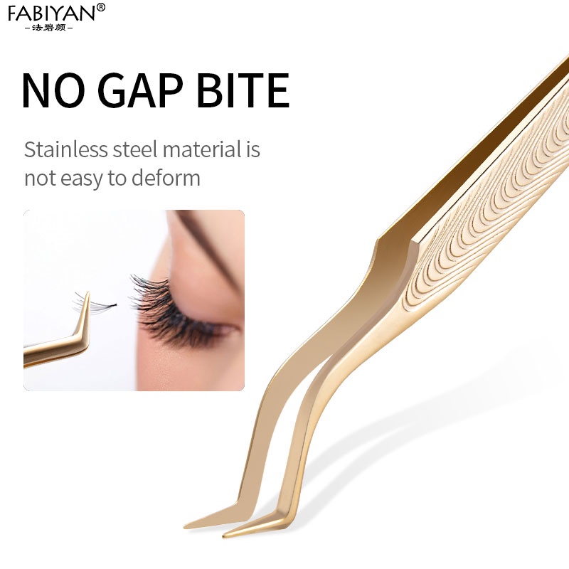 Nhíp gắn lông mi giả FABIYAN bằng thép không gỉ độ chính xác cao