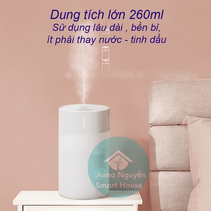 Máy Xông Tinh Dầu Mini Toả Hương Cho Phòng Ngủ Và Phòng Khách , 2 chế độ, nhiểu màu đèn ( Không dùng pin tích điện)