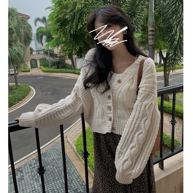 Xiaozhainv Áo Khoác Cardigan Tay Dài Màu Sắc Tươi Sáng Phong Cách Hàn Quốc