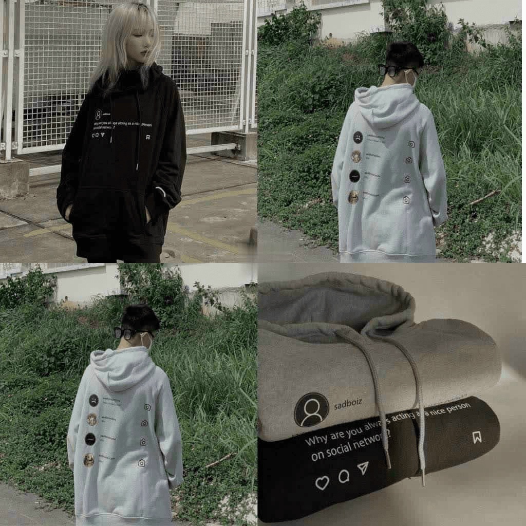(Free Ship) Áo Khoác Hoodie Kiểu Chui Đầu Có Túi Trước Bụng SuBoiz Unisex Nam Nữ Đều Mặc Được h.h.p