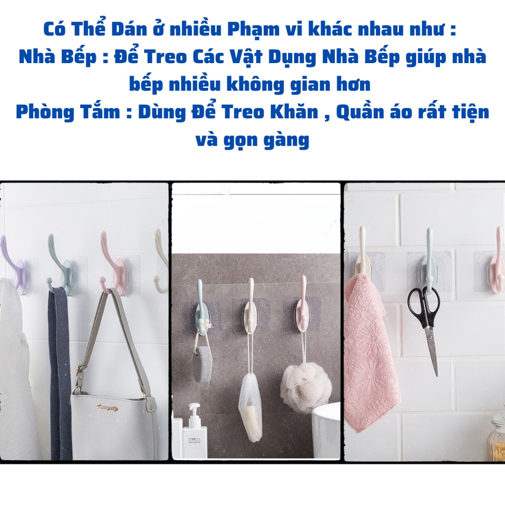 Móc Màu Dán Tường Loại Tốt Khả Năng Chịu Lực Cao ,Nhiều Màu Sắc (Giao Màu Ngẫu Nhiên) K179