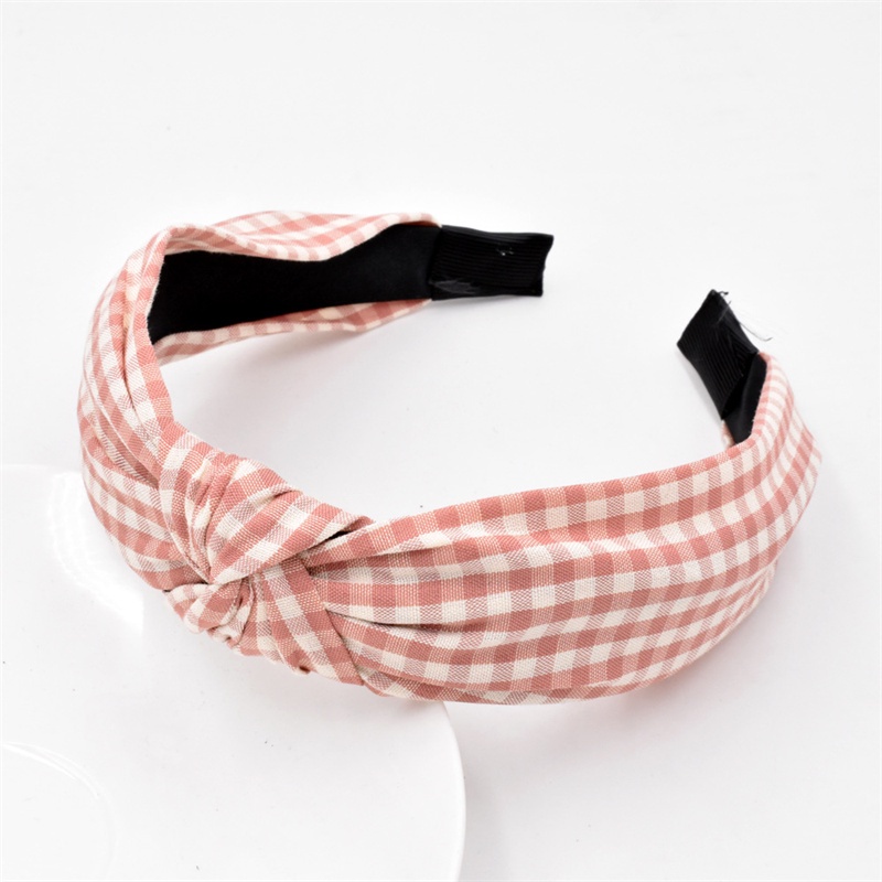 Băng đô cài tóc họa tiết caro phong cách cổ điển thời trang cho nữ