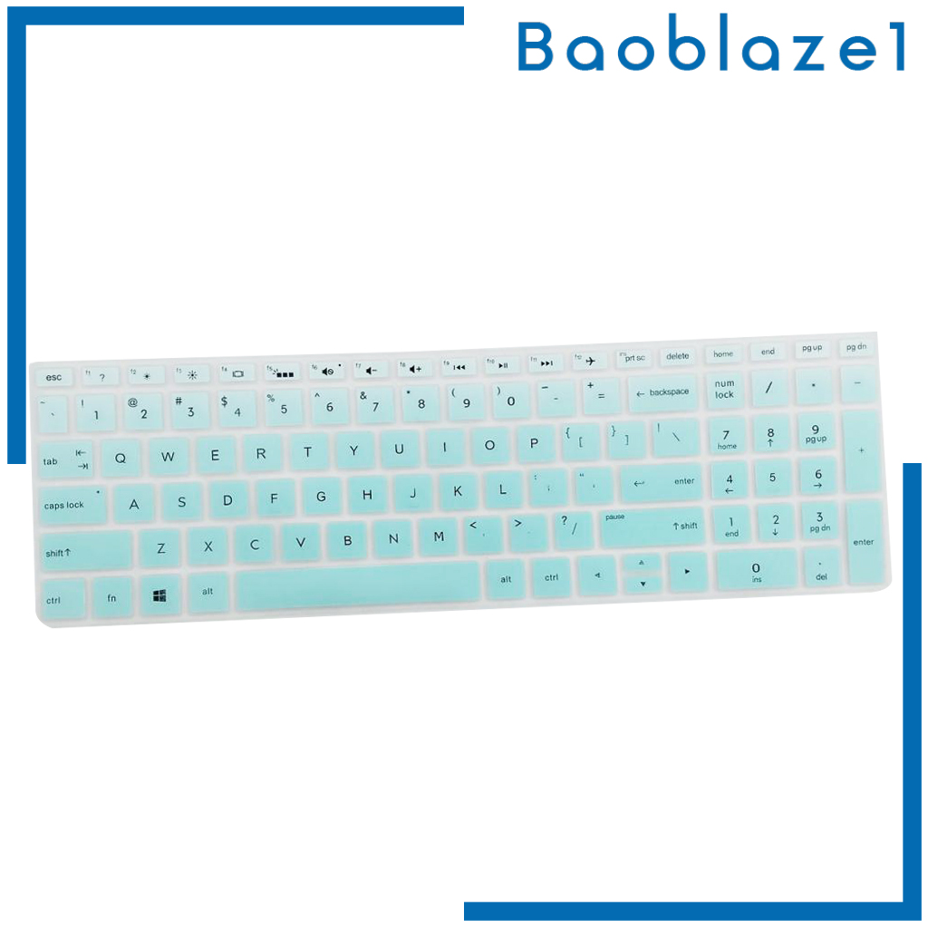 [BAOBLAZE1]Soft Laptop Keyboard Skin Protector Cover For HP 15.6 inch BF Blue
