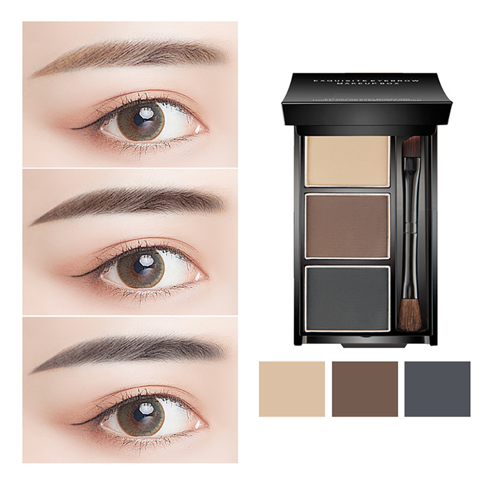 [Hàng mới về] Bảng phấn trang điểm lông mày ba màu chống thấm nước chống mồ hôi không dễ phai màu | BigBuy360 - bigbuy360.vn