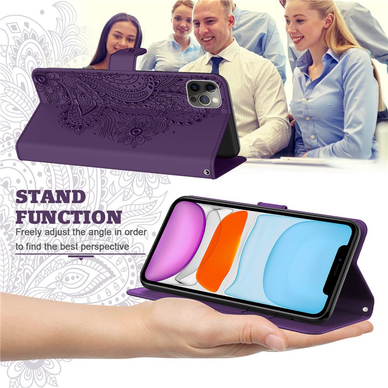 Bao Da Điện Thoại In Hoa Văn Sang Trọng Cho Samsung Galaxy A11 A21 A31 A41 M51 A21S M21 M31S wallet soft pu leather flip case cover | BigBuy360 - bigbuy360.vn