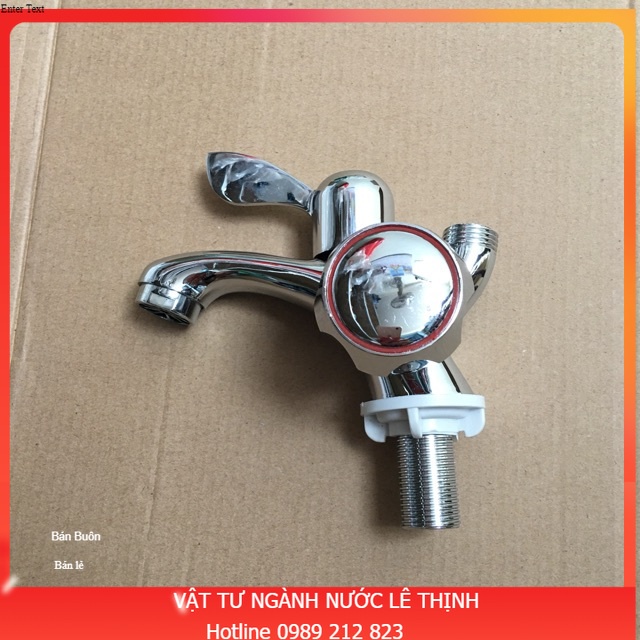 Vòi cắm chậu rửa mặt liền sen đơn chất liệu đồng