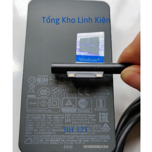 Adapter Sạc Surface Pro 3-4 15V-2.58A 44W , 15V-4A 65W Microsoft Model 1625 1724 1796 1824 1901