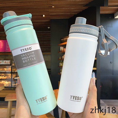 Bình nước cách nhiệt 530ml/ 750ml bằng thép không gỉ 5 màu tùy chọn