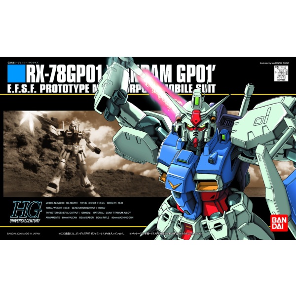 1/144 Bộ đồ chơi lắp ráp gundam HG UC RX-78 GP01 ZEPHYRANTHES