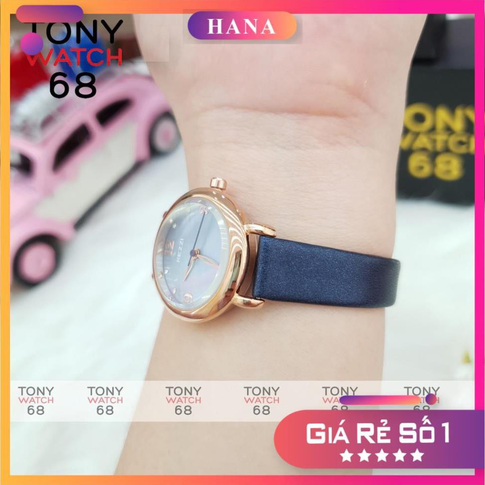 Đồng hồ nữ Kezzi đẹp chính hãng mặt ngọc trai chống nước Tony Watch 68