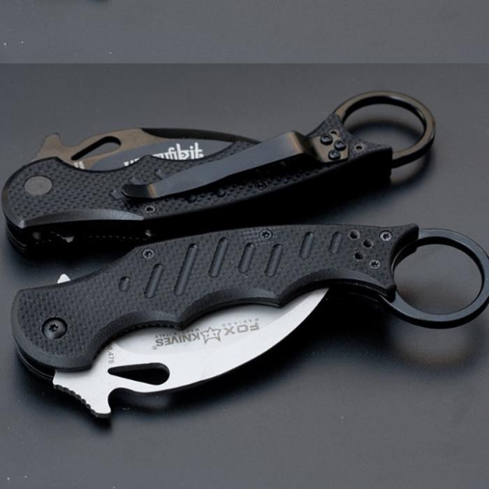 Dao Phượt Gấp karambit Fox đen Cắt Gọt Hoa Quả