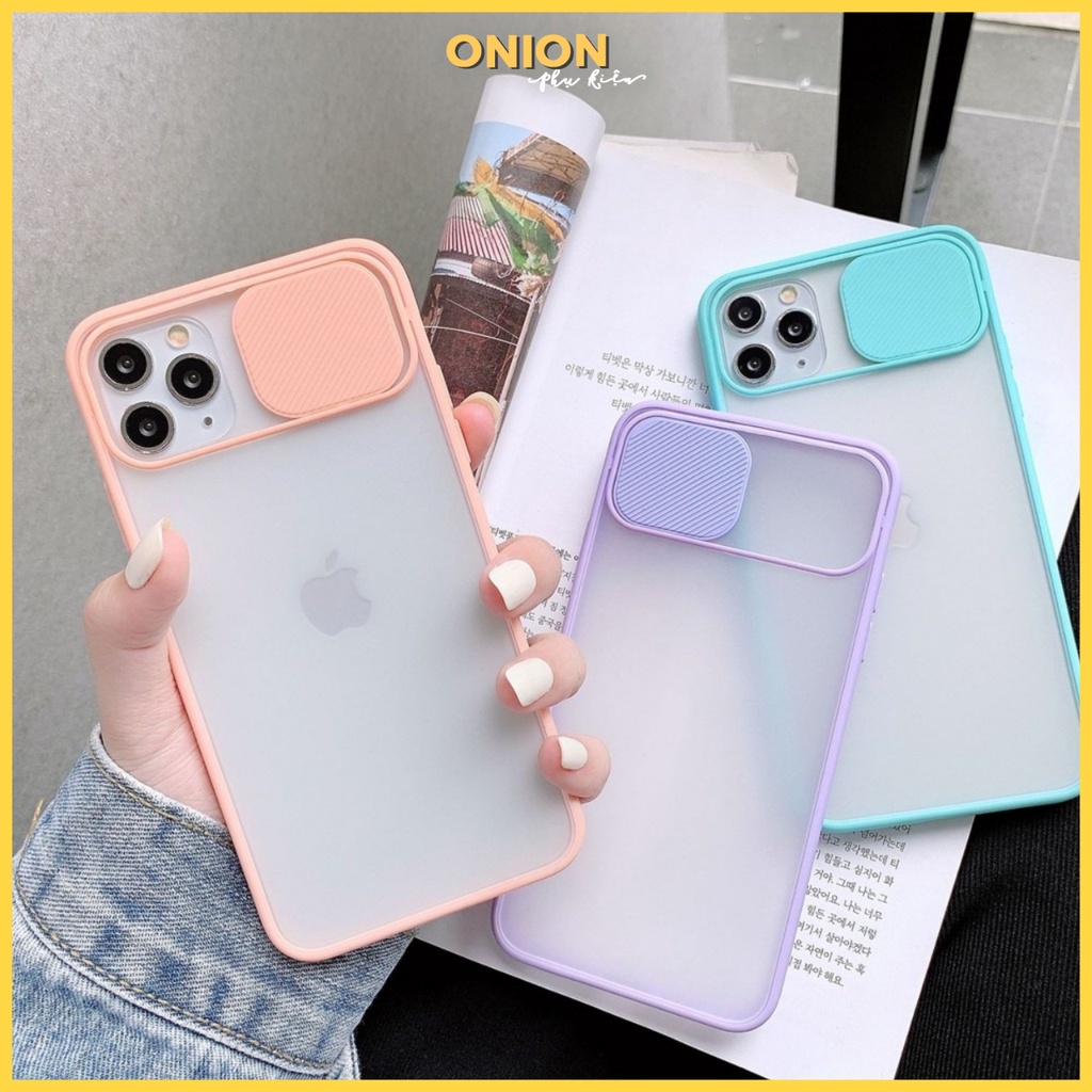 Ốp Onion nhám trượt bảo vệ camera iPhone 7 8 7 Plus 8 Plus X Xs Xr XsMax iPhone 11 11 Pro 11 Promax