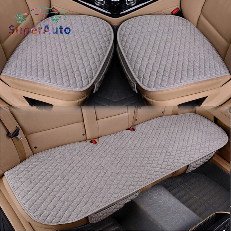 Vỏ Bọc Ghế Ngồi Xe Hơi Chất Liệu Vải Lanh Thoáng Khí Tiện Dụng Cho Bốn Mùa