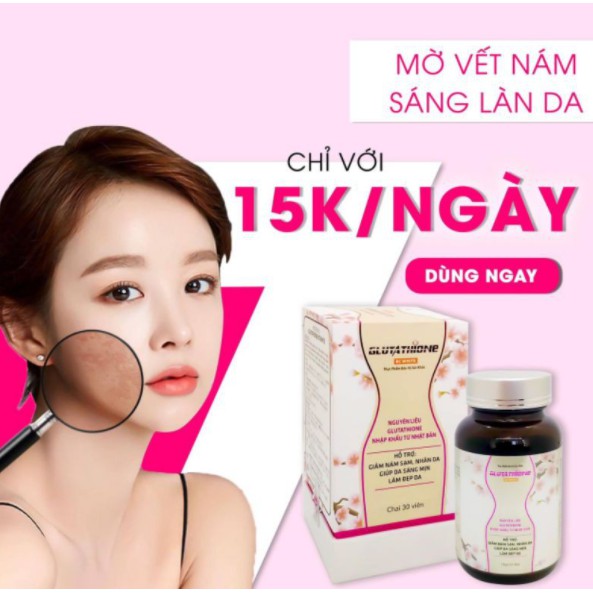 VIÊN UỐNG TRẮNG DA GLUTATHONE BC WHITE 30 viên